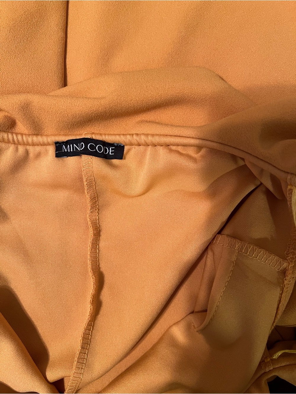 Mind Code Mustard Off-Shoulder Ruffle Bodycon Dress - Picture 3 of 6